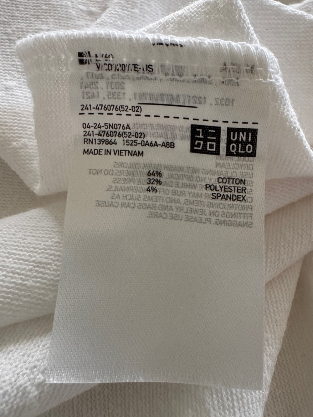 Uniqlo Women’s White Cotton Blend Crewneck Boxy Cropped Tee Size L - Picture 3 of 6